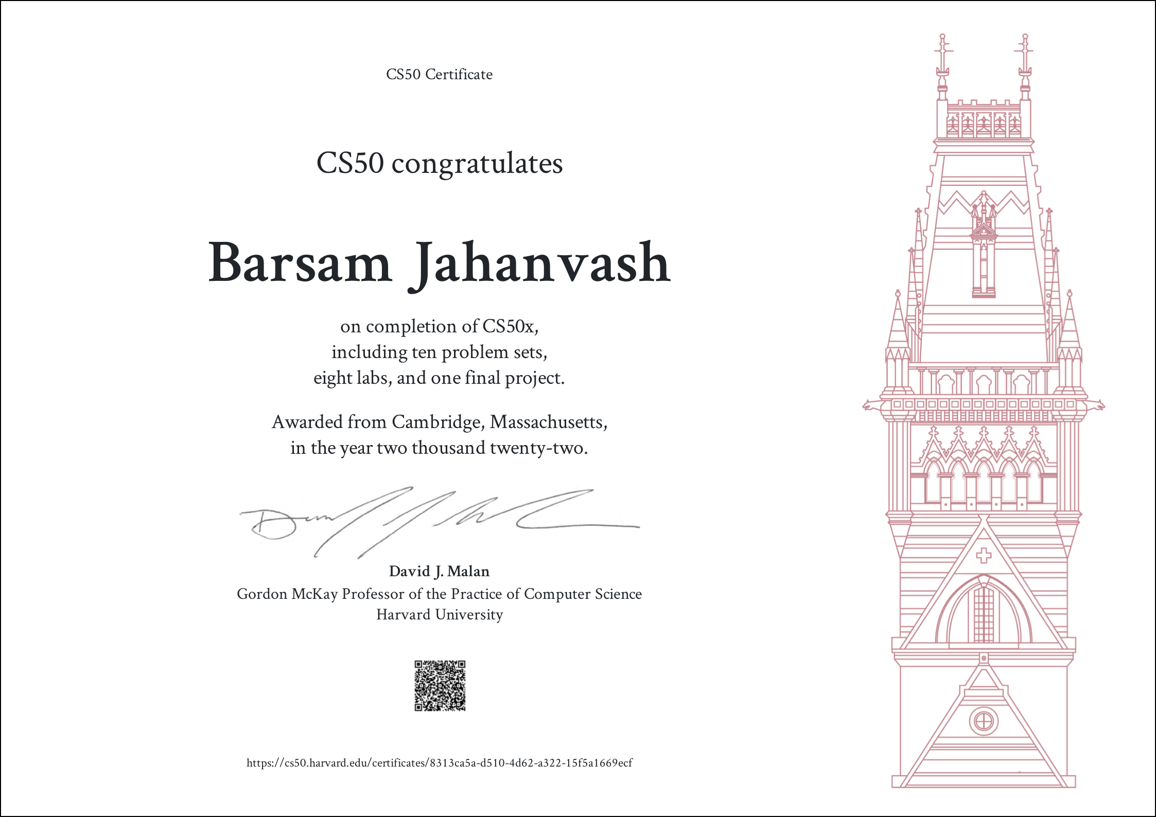 CS50x Certificate